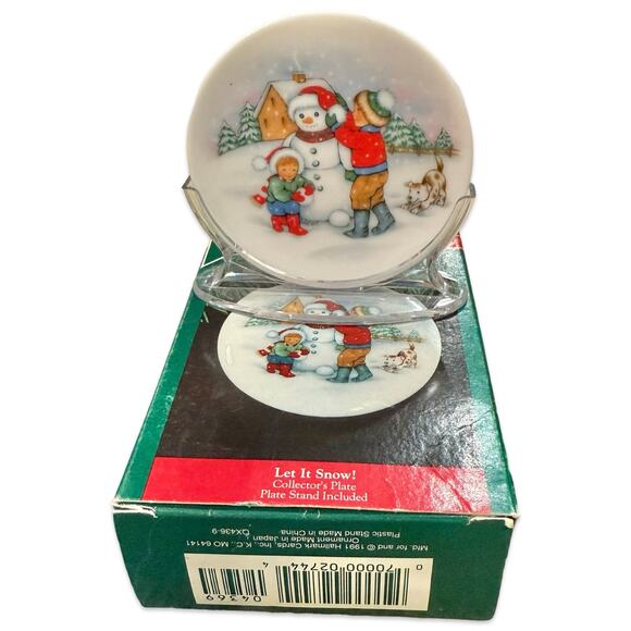 Porcelain Plate Retired Hallmark Keepsake 5 Christmas Ornaments 1987-1991 MINT - Picture 6 of 13